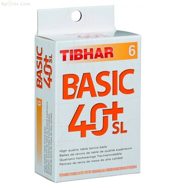 Tibhar 40+ Basic SL Pack Of 6 (White) 2 Packs